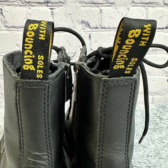 Dr Martens 1460 Pascal Front Zip Leather Boots Black Women's Size 7 - Picture 8 of 10